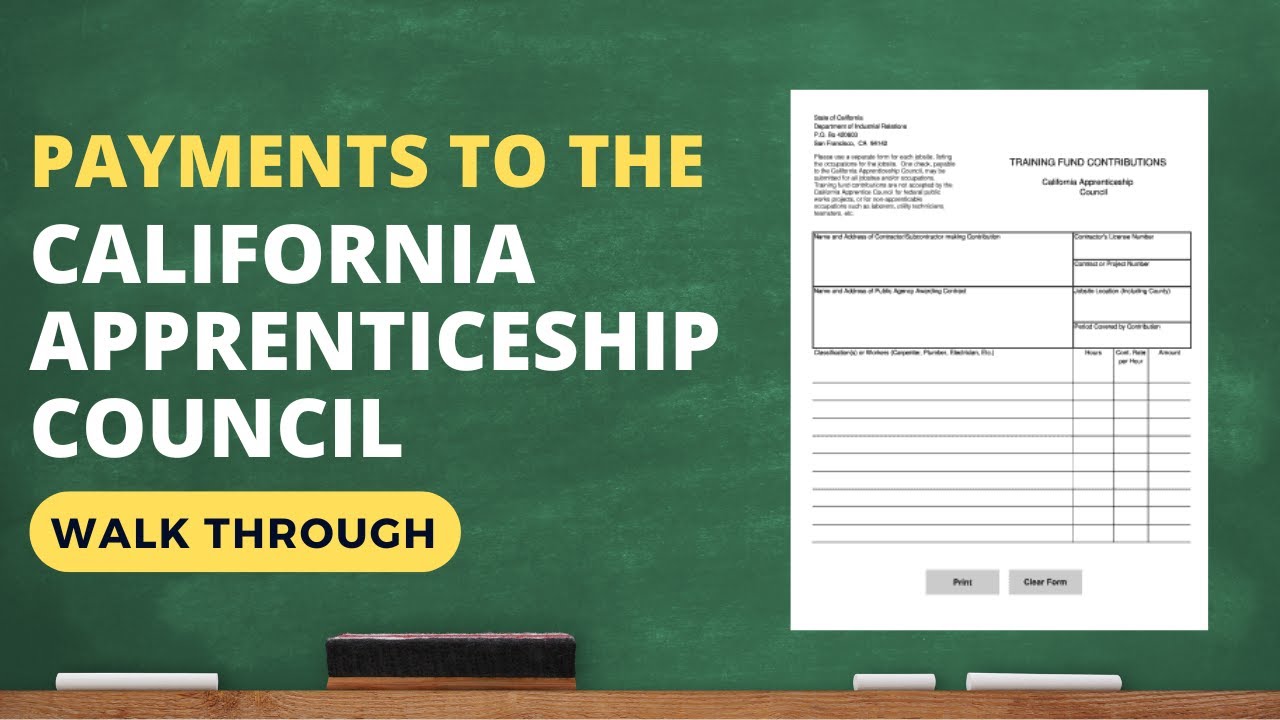 Making Payments to the California Apprenticeship Council YouTube Making Payments to the California Apprenticeship Council YouTube