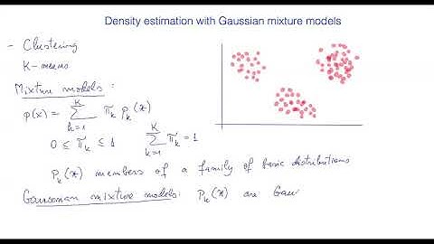 Gaussian mixture models: introduction