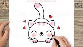 How to Draw a Cute Cat Very Very Easy  2
