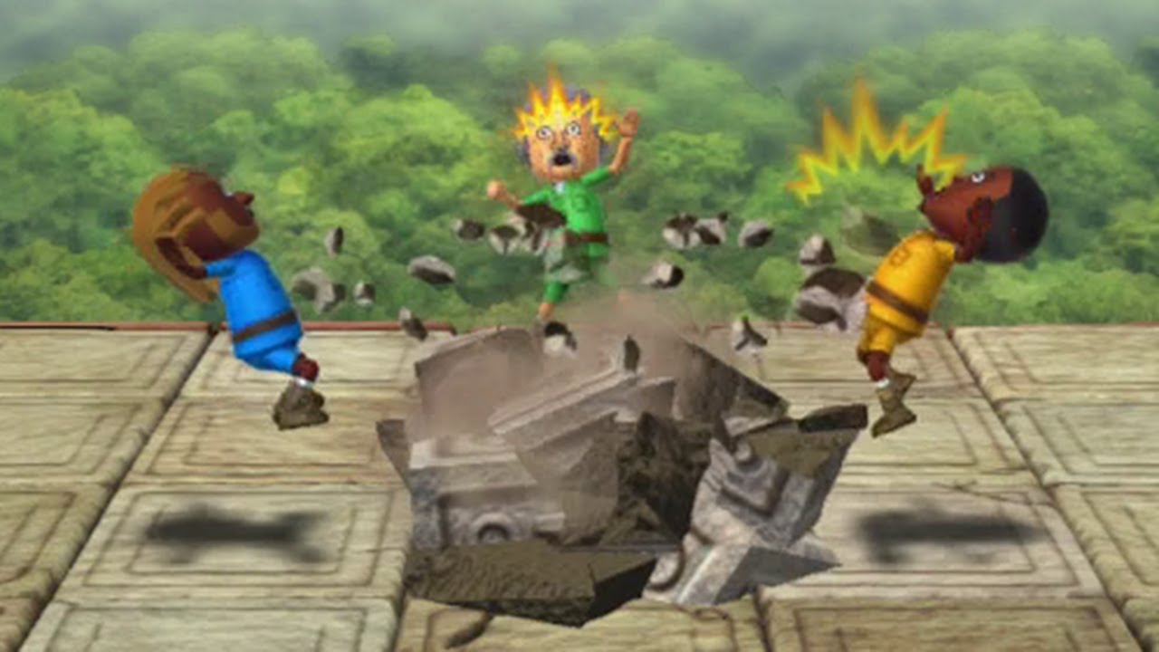 Wii Party U Funny Minigames - Ganondorf Vs Juilette Vs Bowen Vs Joseph