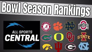 2020 Bowl Season College Football Rankings