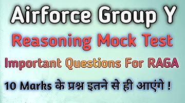 RAGA REASONING MOCK TEST PRACTICE SET  FOR AIRFORCE GROUP Y