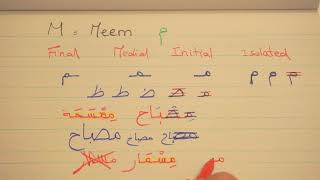 Free Step by Step Arabic Lessons. Meem م Free Step by Step Arabic Lessons. Meem م