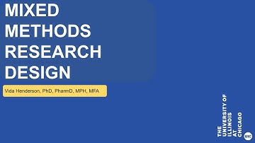 Introduction to Mixed Methods Research Design