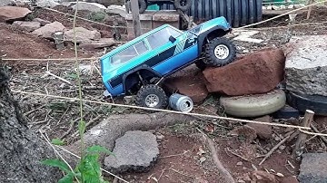 Redcat gen8 scout on the backyard crawler course.