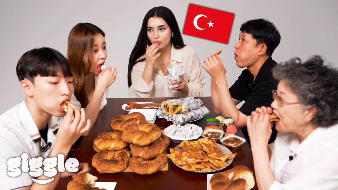 Korean Family Try Turkish Street Food For the First Time