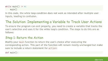 Fixing the Exit Issue in Your Python Menu with While Loop