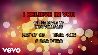 Don Williams - I Believe In You (Karaoke)
