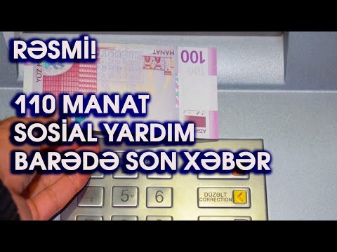 110 MANAT SOSİAL YARDIM BARƏDƏ SON RƏSMİ MƏLUMAT MÜTLƏQ İZLƏYİN