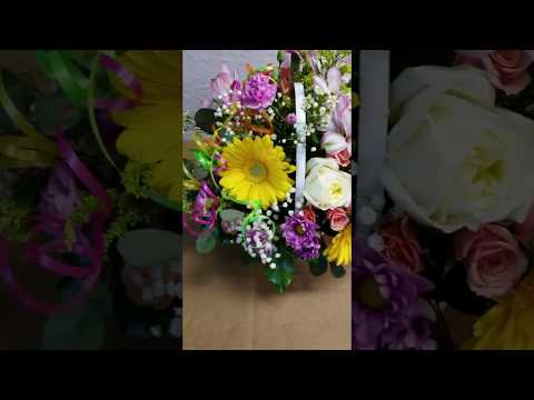Floral basket arrangement/ Darlene's flowers/ Berkshire, NY florist