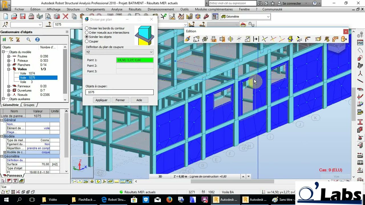 Dimensionnement et ferraillage des voiles avec robot structural analysis