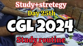 I woke up 6:00am study for CGL 2024|A honest day 25th |SSC study vlog and routine #ssccgl