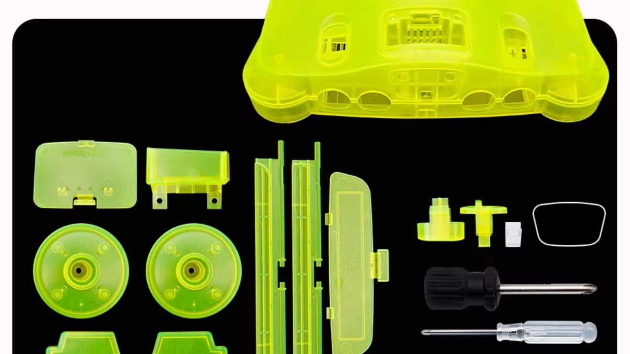 Bitfunx Replacement Plastic Shell Translucent Case for N64 Nintendo