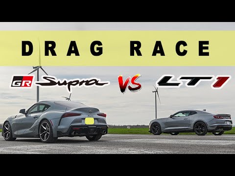 2022 Chevrolet Camaro LT1 vs Toyota Supra 3.0 GR, close but not close. Drag and Roll Race.