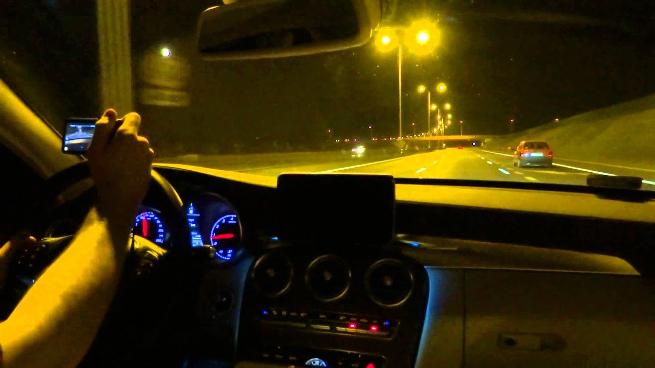 15 Mercedes C0 Night Drive Motorway Freeway 140km H 85mph Driving Mpg C250 C300 C Class Highway Youtube