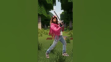 VFX AI of Steve and Garrett transforming into 3D Minecraft characters