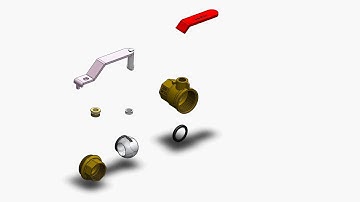 BALL VALVE ASSEMBLY exploded animation video | SOLIDWORKS