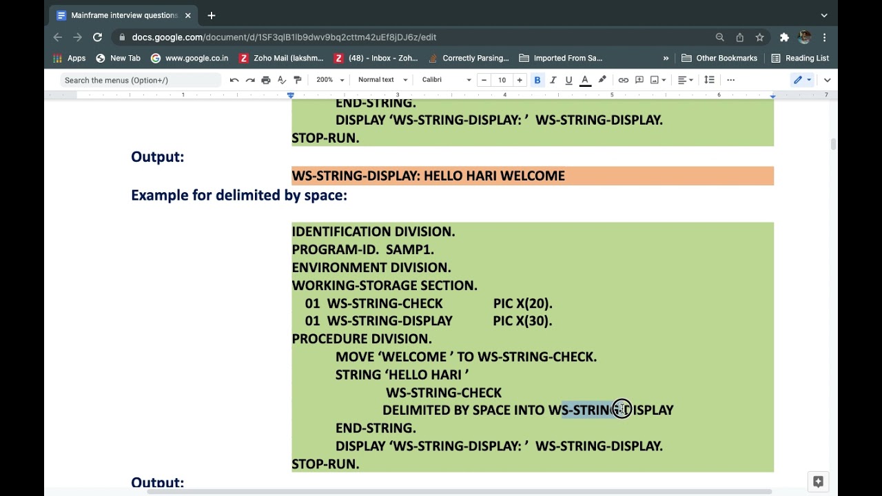 COBOL interview questions