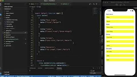 React Native Tutorial 30  - React Native SectionList | Custom section style in sectionList
