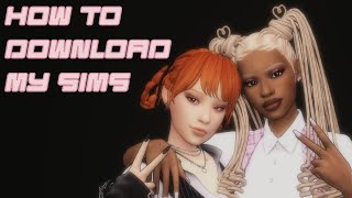 how to download my sims ｡.｡:+* simsenshi