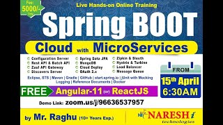 Spring Boot & Microservices @ 6:30 AM (IST) by Mr.Raghu | Session-2