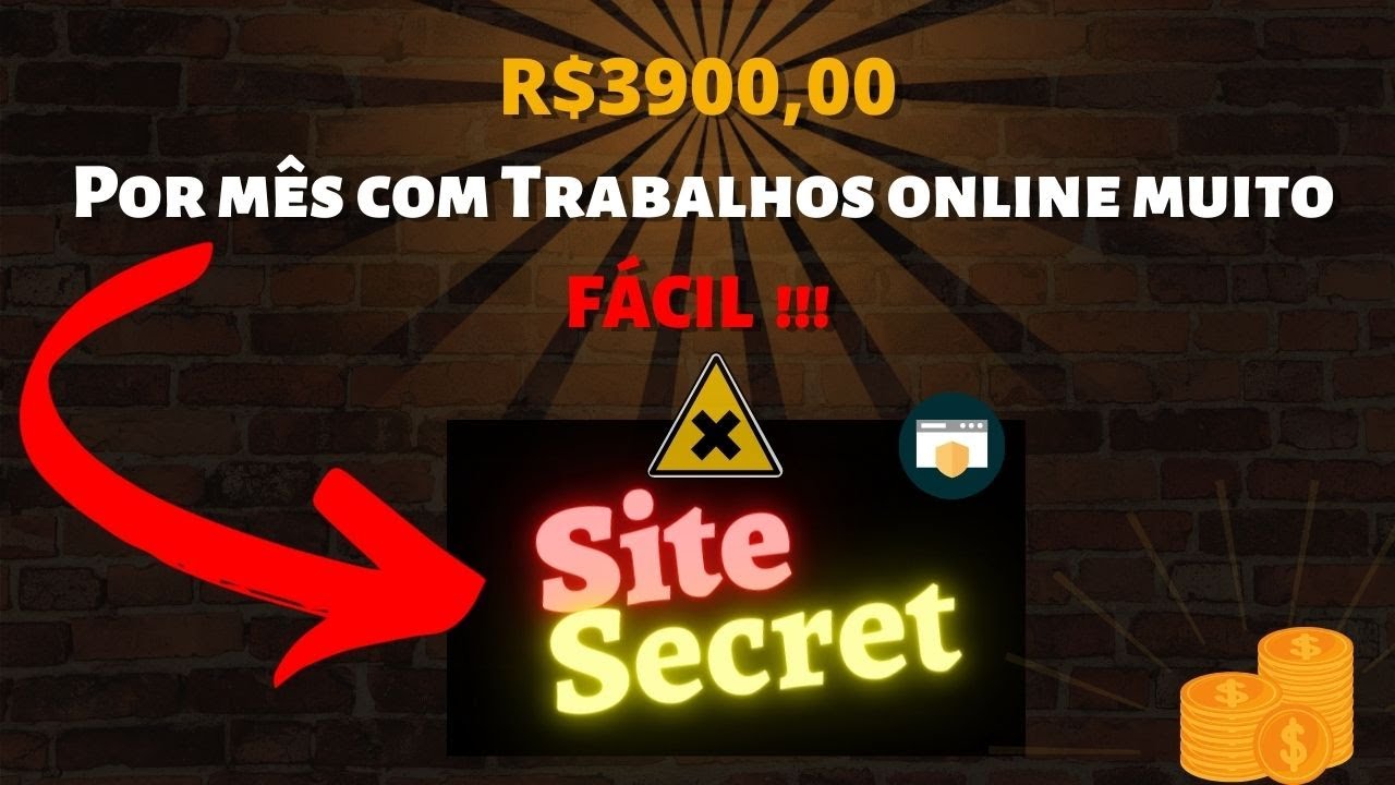 R$ 3900 COM SITE SECRETO Para Ganhar Dinheiro Em Home Office (POUCAS HORAS POR DIA)