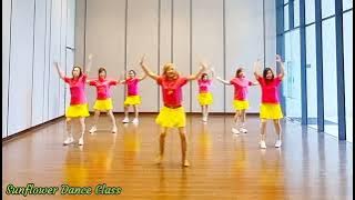Cha Cha Rock & Roll Line Dance||Demo by Tayuka Karamoy & Sunflower Dance Class 