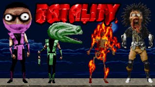 Mortal Kombat Trilogy All Fatalities! PART 1 of 2! #playstation #ninte, Nintendo Games