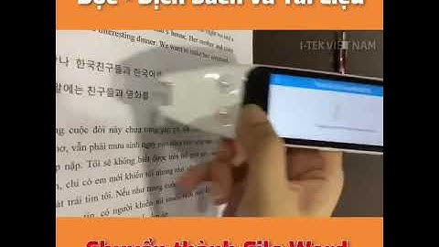 Chức năng Scan văn bản của bút đọc I-Tek Pen