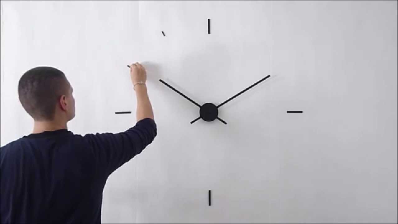 Wanduhr gestalten 100 cm im durchmesser youtube Designer wanduhren