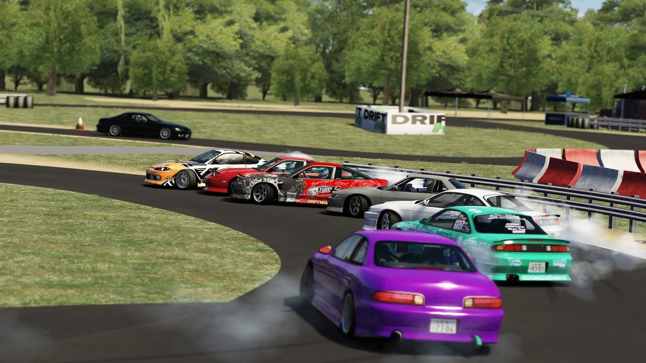 WDTS Nissan 180sx on ADC Klutch Kickers 8 Cars Tandem Assetto Corsa