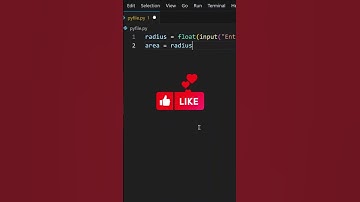Area of circle in python using user input #shorts #shortsfeed #coding
