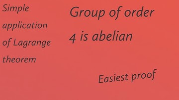 Group of order 4 is abelian