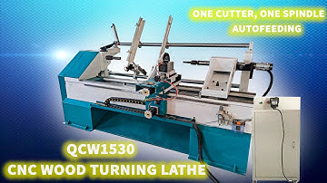 JINAN QUALITY CNC CNC Wood Turning Lathe QCW1530 With Autofeeding