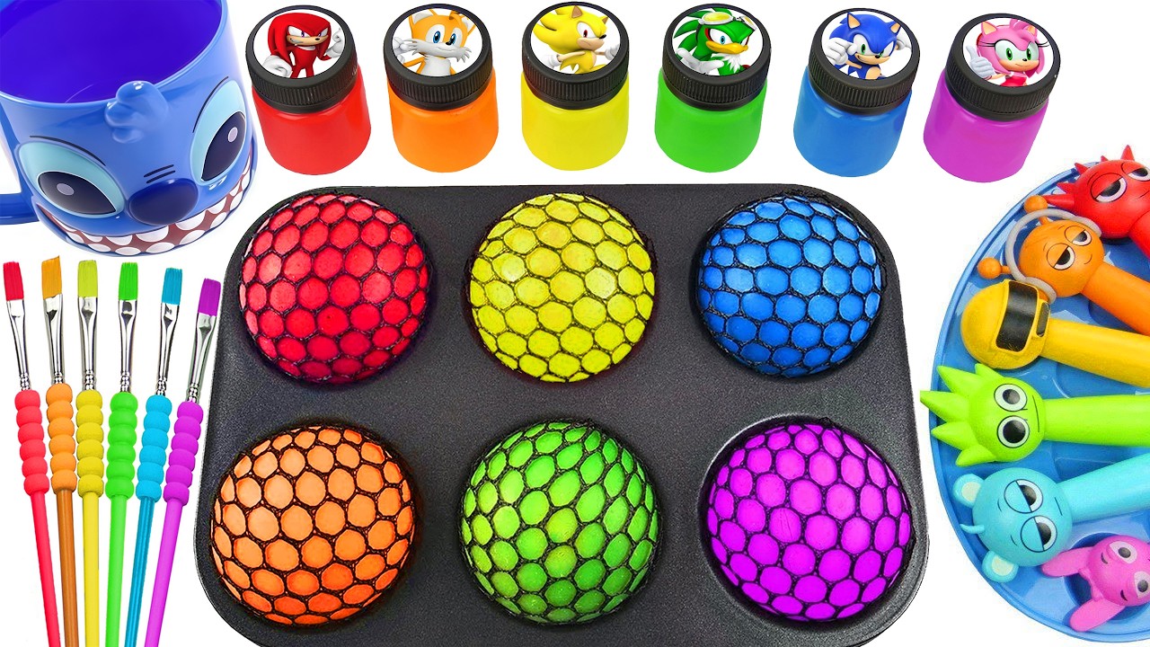 Satisfying Video DIY How To Make Rainbow Star Shapes Filled With Glitter Slime Colorful Sprunki ASMR