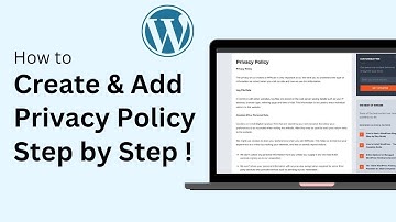 How To Create And Add Privacy Policy In WordPress !