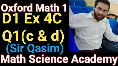 D1 math Ex 4C Q1(c&d) in urdu|Oxford math 1 7th Edition Ex 4c Q1|Basic Algebra|Math Science Academy
