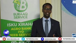 Bangiga beeraha ee Agro Bank iyo shirkadda isgaarsiinta SOMNET ayaa adeeg cusub maanta ka daahfuray