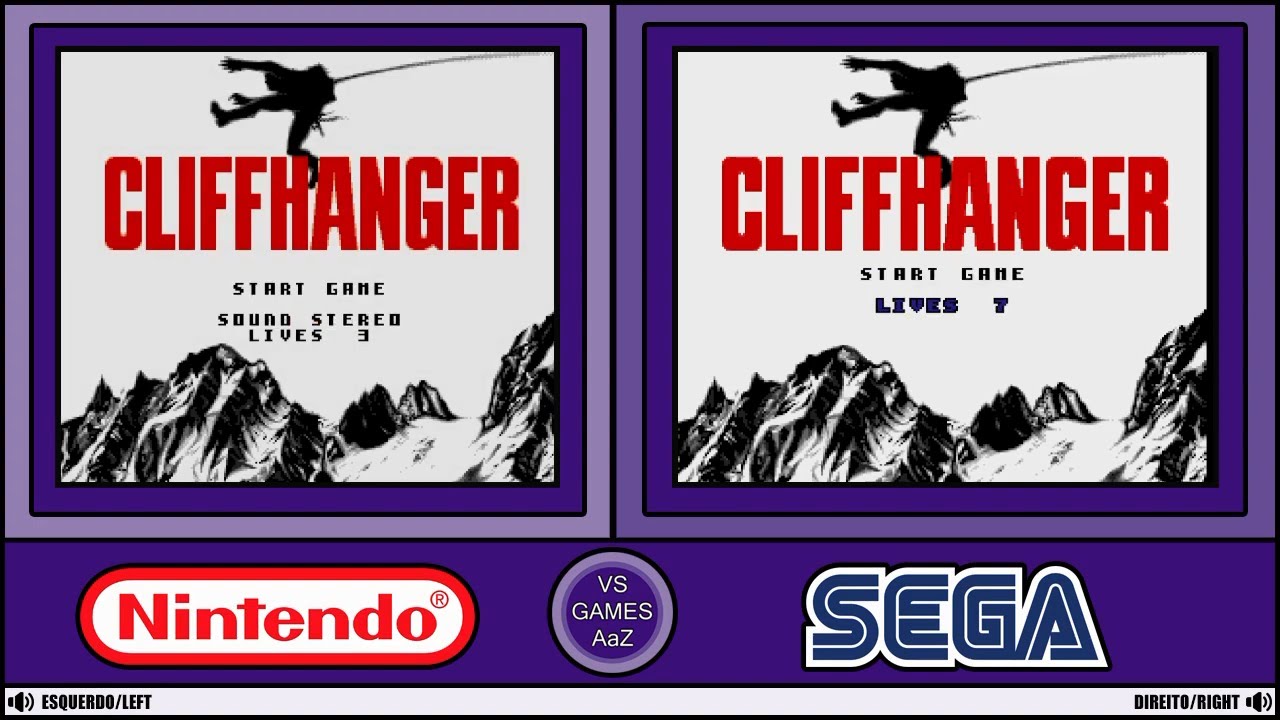 Cliffhanger (Super Nintendo VS Sega Genesis)side by side comparison