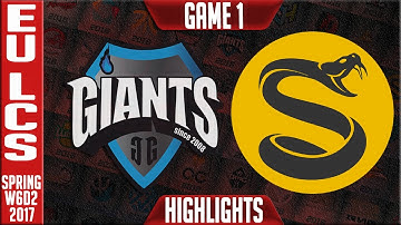 Giants vs Splyce Game 1 Highlights - EU LCS W6D1 Spring 2017 - GIA vs SPY G1