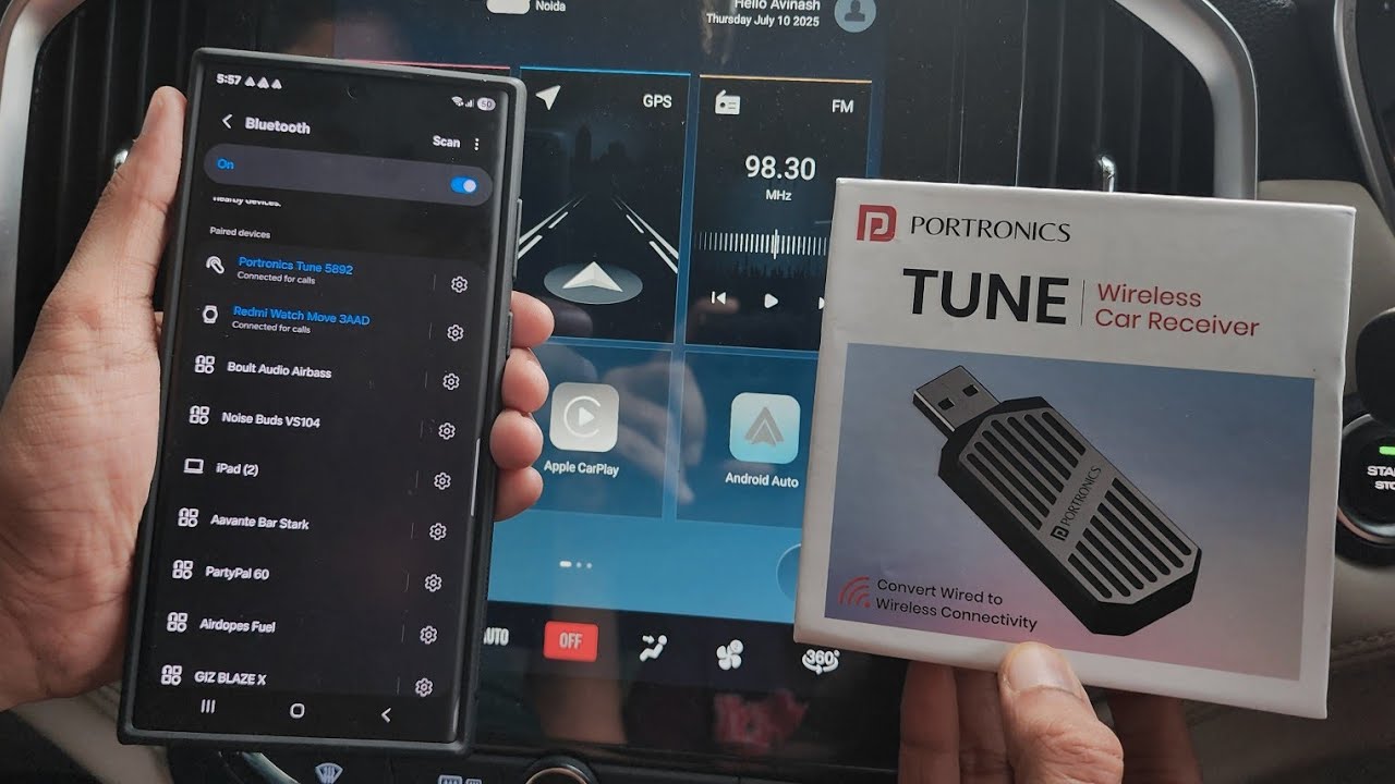 Make Your Car Wireless! Portronics Tune Android Auto Setup Guide | Full ...