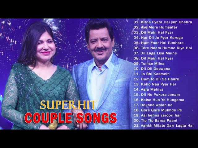 Best Songs Udit Narayan u0026 Alka Yagnik - SUPERSTAR HINDI SONGS - Hindi Old Songs - Hindi MELODY SOngs class=