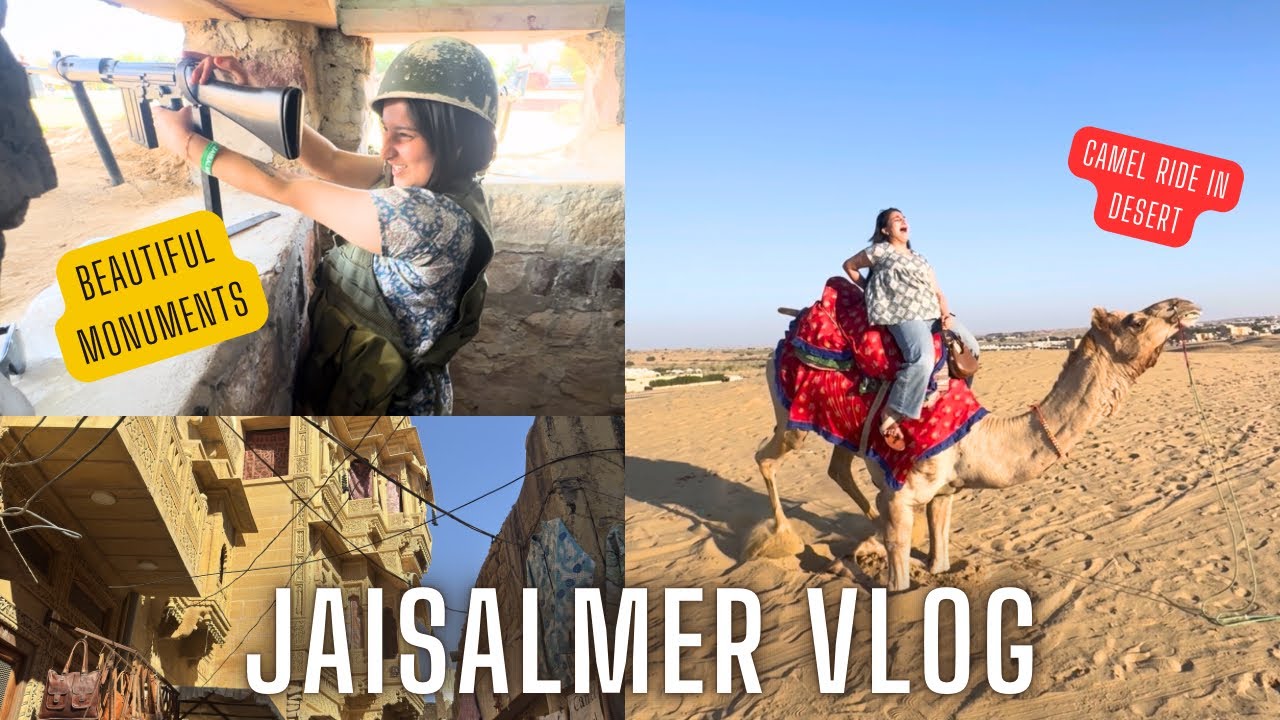 Jaisalmer Last Day 🏜️ | Camel Ride, Fort Tour | 1000 KM Bike ride #couplevlog 
