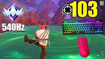 SteelSeries Apex Pro TKL ASMR😴 100 Kills Unreal Ranked Reload🏆Satisfying Keyboard Fortnite 540FPS 4K