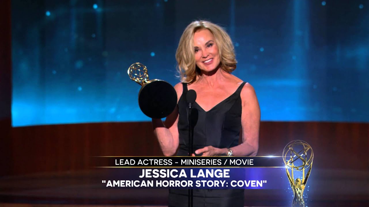 Jessica Lange Wins for Lead Actress In A Miniseries Or A Movie