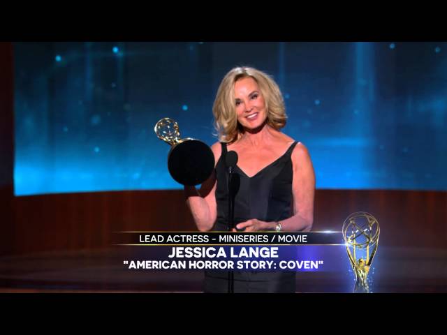 Jessica Lange Wins for Lead Actress In A Miniseries Or A Movie class=