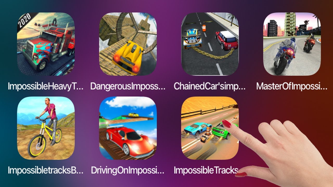 Impossible Heavy Trucks Simulator,Dangerous Impossible Tracks,Chained Car's Impossible Tracks