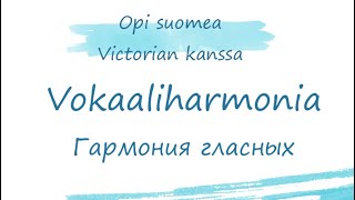 Гармония гласных в финском языке. Финский язык для начинающих. Vokaaliharmonia.