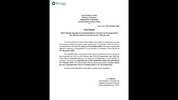 CBDT Extends ITR Filing Due Date for AY 2025-26 — New Deadline Announced!