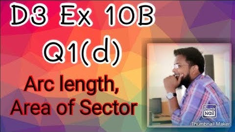 Q1(d) || Ex-10B || D3 || Arc length, Area of sector, and Radian measure in Urdu/Hindi